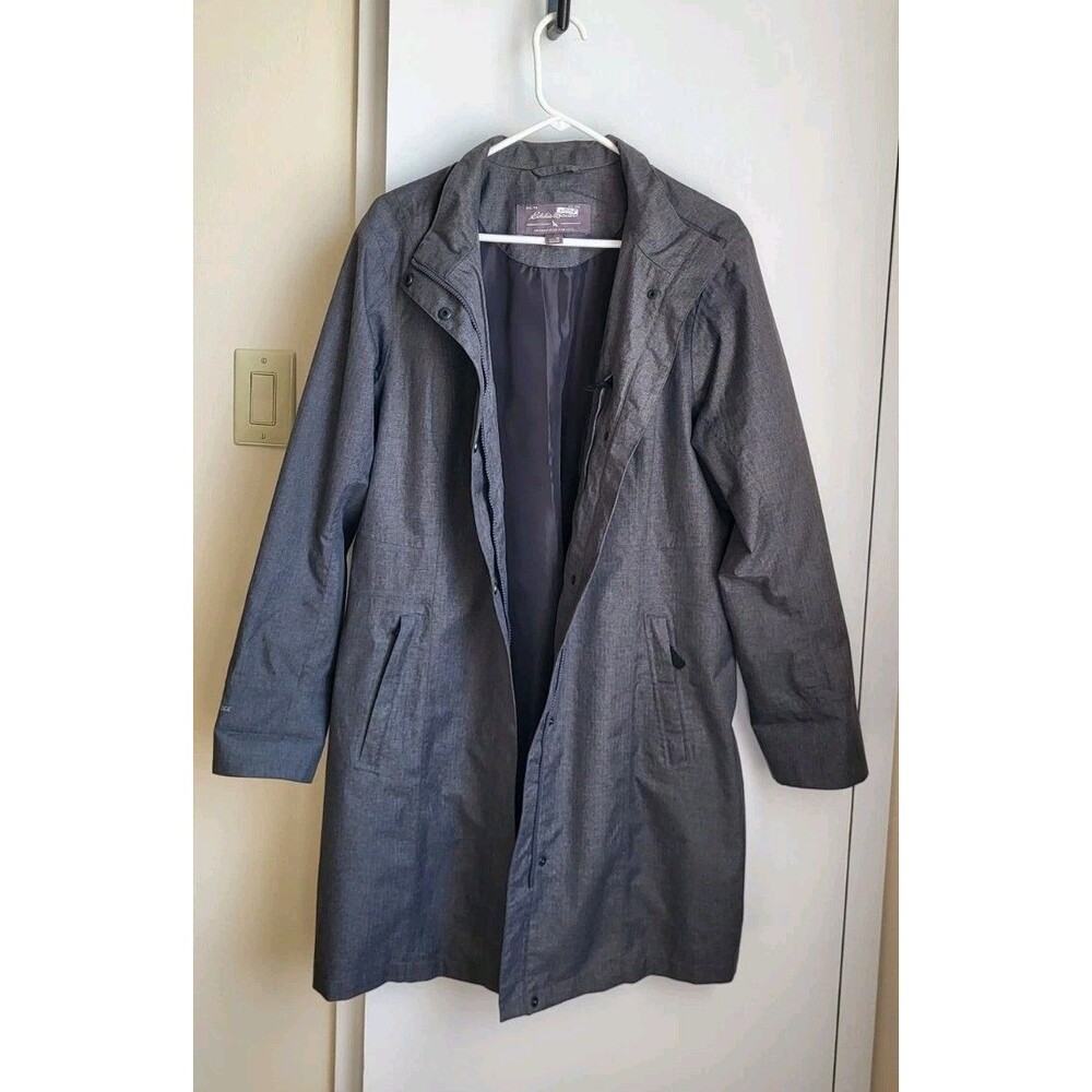 Eddie Bauer Girl on the Go Weatheredge Trench Waterproof Jacket Women's XL Gray